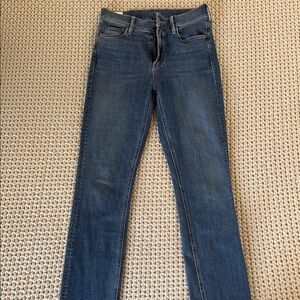 MOTHER Mid Rise Dazzler Ankle Frey size 25